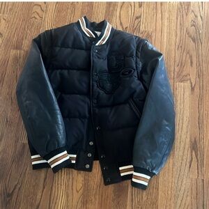 Coach LEATHER Men's/Woman’s Black Puffer Bomber/Varsity Jacket AMAZING!!